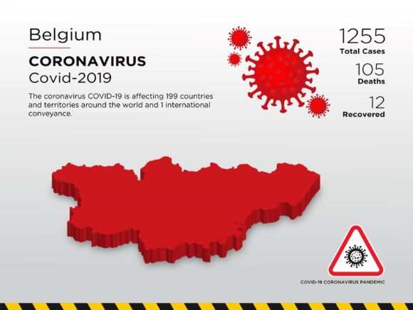 Belgium Affected Country 3D Map Visual Guide