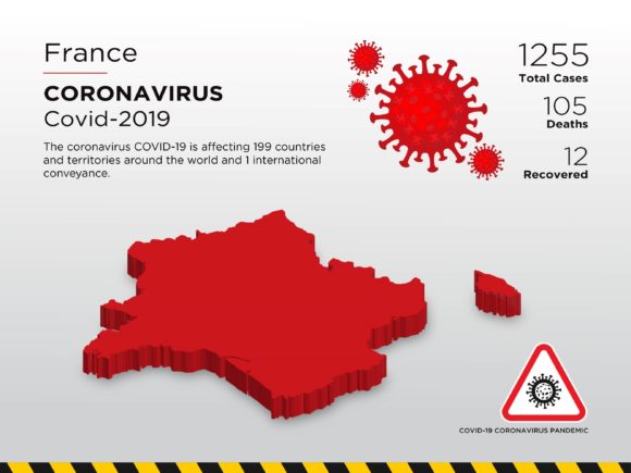 France Affected Country 3D Map: A Comprehensive Evaluation for Pandemic Visualization