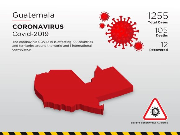 Guatemala Affected Country 3D Map: A Strategic Asset for Pandemic Visual Communication