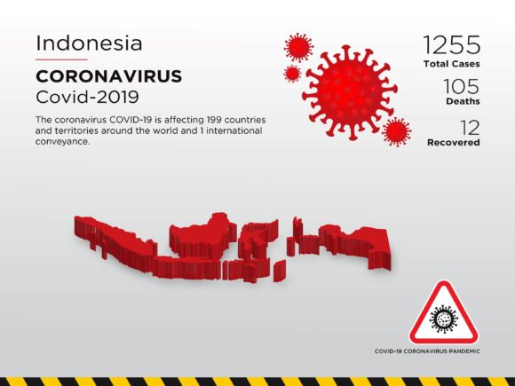 Indonesia Affected Country 3D Map Visualization