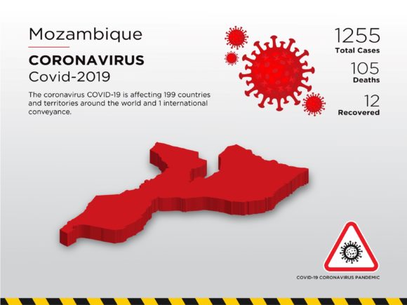 Mozambique Affected Country 3D Map: A Strategic Asset for Global Pandemic Communication