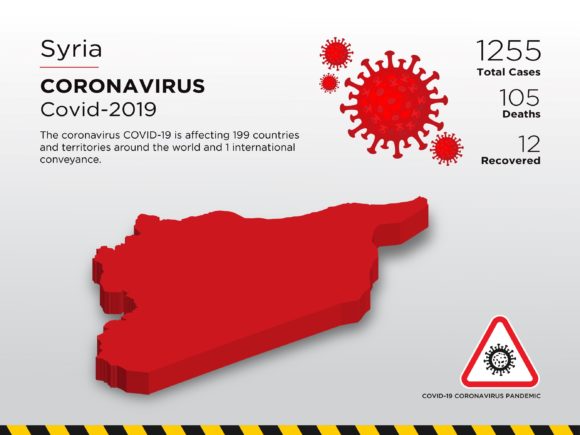 Syria Affected Country 3D Map: Visualizing Global Pandemic Data with Precision