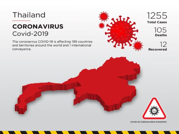 Thailand Affected Country 3D Map: A Visual Tool for Global Pandemic Awareness