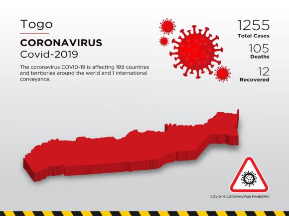 Togo Affected Country 3D Map: Visualizing the Pandemic with Precision