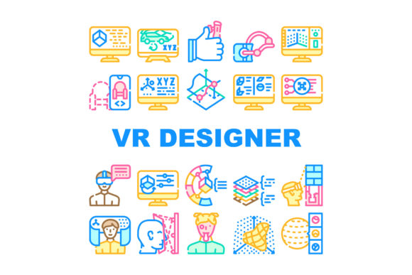 Vr Designer Occupation Collection Icons: The Essential Visual Toolkit for Modern 3D Professionals